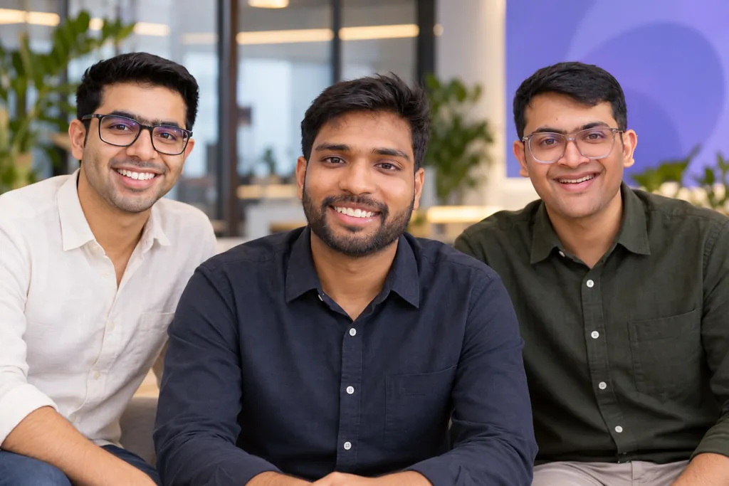 The three founders of TensorTest: Pavan Kalyan Tankala, Nirmit Arora and Gunin Gupta.